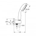 Душовий набір з тримачем для прихованого монтажу Grohe New Tempesta Classic (26406001) - Фото 1